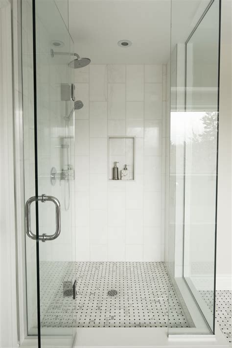 Bathroom Standup Shower Subway Tile Design Cleo Desain