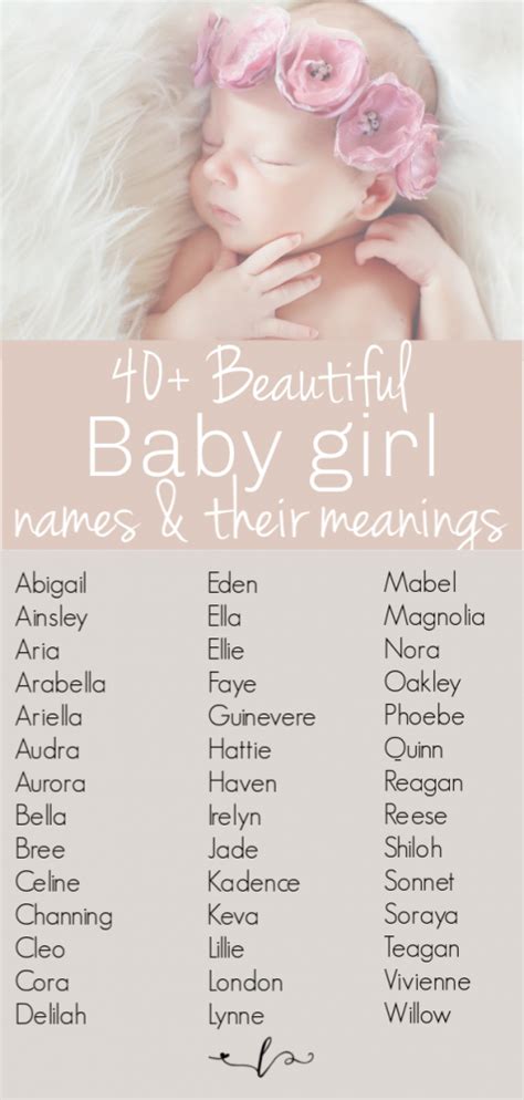 Explore The Top 50 Beautiful Female Names And Meanings For Your Baby Girl
