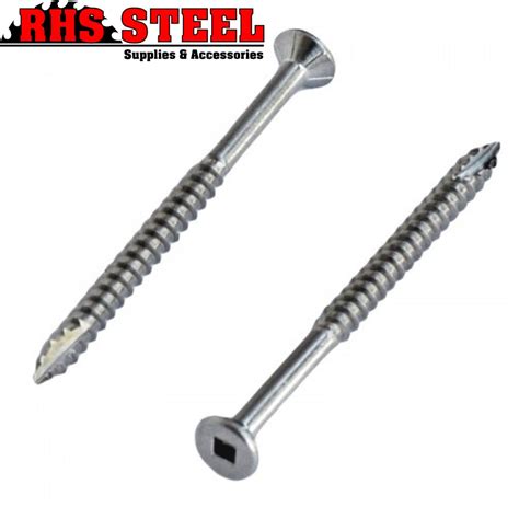 200 Pack Square Drive Decking Screw A4 316 10g 12x40 T17 Wribs