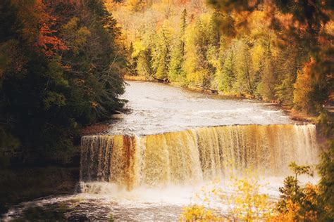Tahquamenon Falls State Park In Autumn Fall Colors Michiganphotography