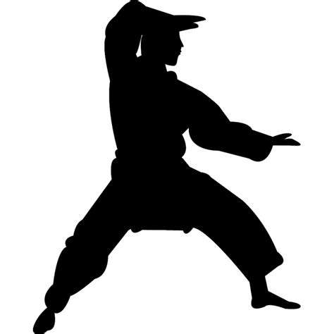 Chinese Martial Arts Karate Silhouette Kata Karate Png Download 800