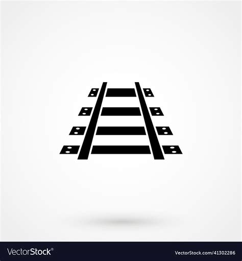 Railroad Icon Train Sign Railway Symbol Royalty Free Vector