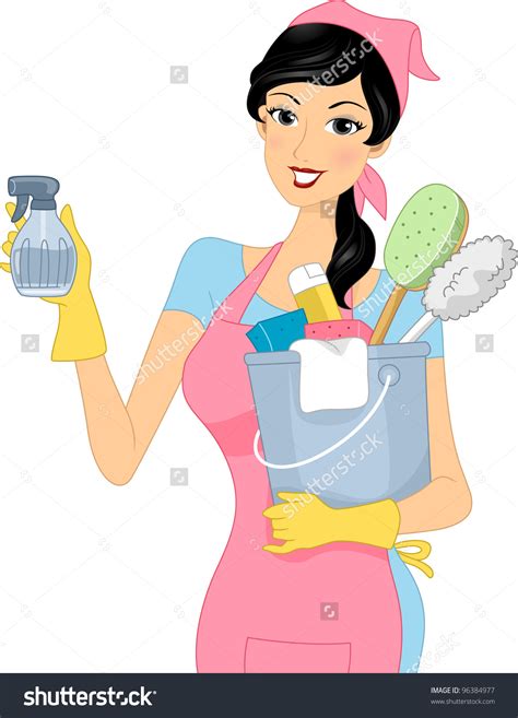 Cleaning Lady Vector At Getdrawings Free Download