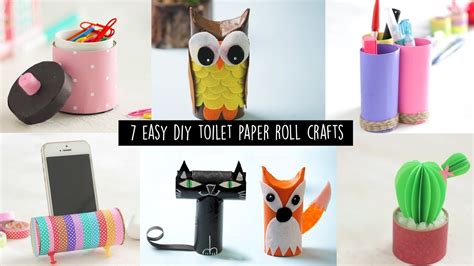 7 Easy Diy Toilet Paper Roll Crafts Youtube