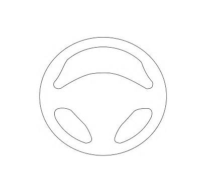 Steering Wheel Outline Vector Pages Coloring Silhouettes