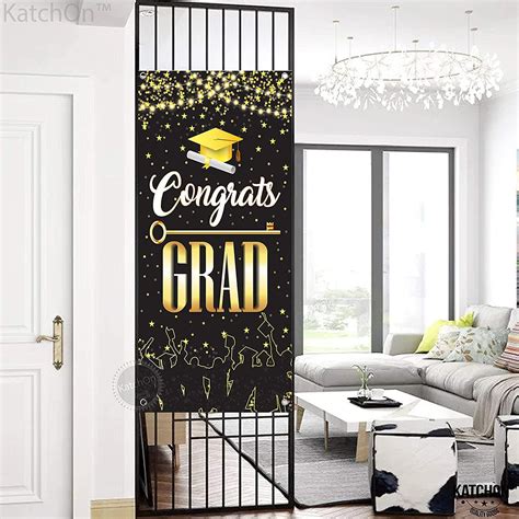 Congrats Grad Graduation Door Banner 2021 74 X 36 Inch Black Etsy