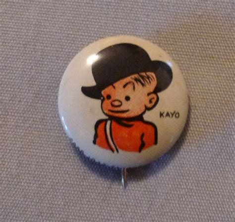 1940s Kelloggs Pep Comic Character Kayo Premium Pinback Button Ebay