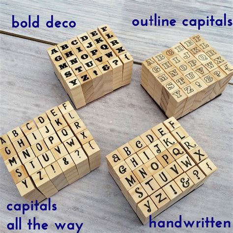 Miniature Alphabet Stamp Set Alphabet Stamps Make Your Own