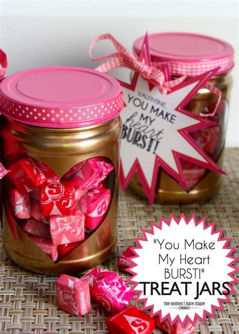 Coffee mugs, red personalized flower pots, personalized romantic glass heart clock, ice cream of the month club. 55 DIY Mason Jar Gift Ideas for Valentine's Day 2018