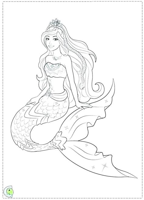 Barbie Princess Mermaid Coloring Pages At