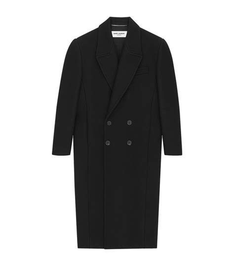 Saint Laurent Black Cashmere Coat Harrods Uk