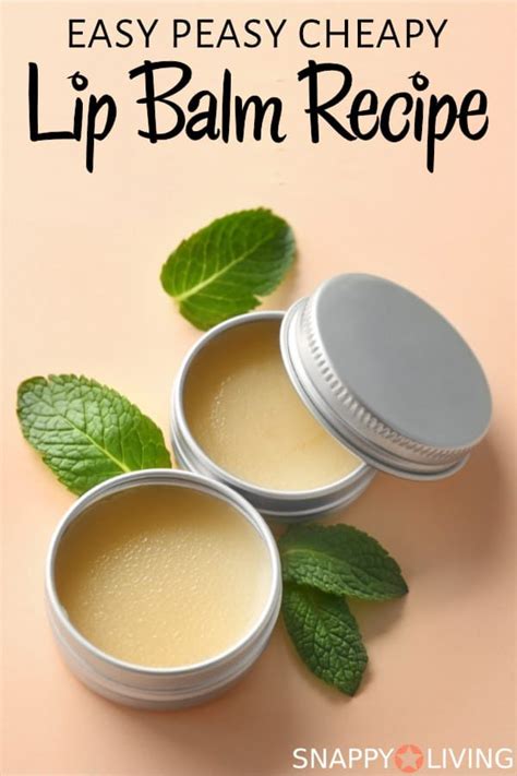 Easy Homemade Lip Balm Recipe Snappy Living