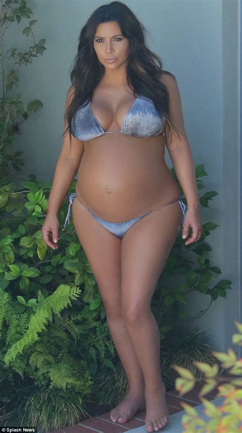 Kim Kardashian Shows Off Baby Bump In Bikini H Beauty