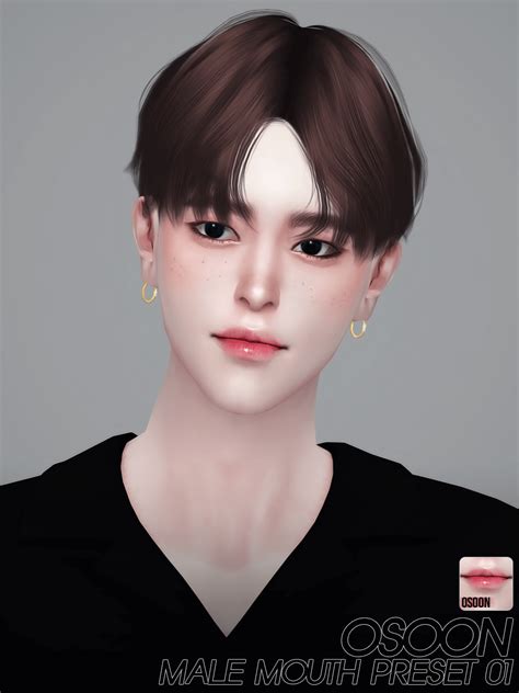 Sims 4 Korean Male Mouth Preset 01 In 2021 Sims Hair Sims 4 Sims 4