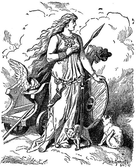 Freya By Johannes Gehrts 1901 Norse Mythology Norse Goddess Norse