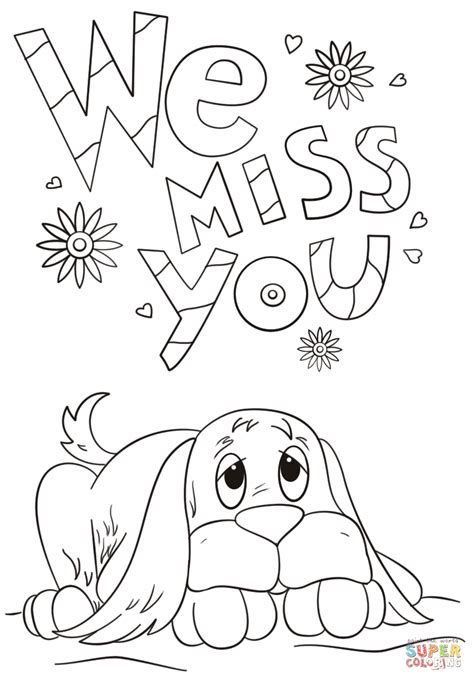 We Miss You coloring page | Free Printable Coloring Pages