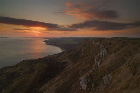 Sunset Over The Dorset Coast Peter Spencer Flickr