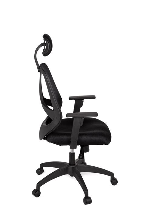 Office Desk Ergonomic Chair Florence Deluxe Black Executive • Artkomfort
