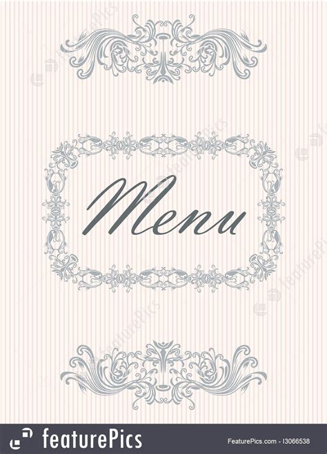 templates vintage menu cover design stock illustration