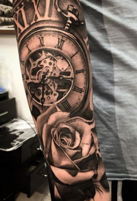 46 Trendy Tattoo Compass Flower Clock Clock Tattoo Design Clock