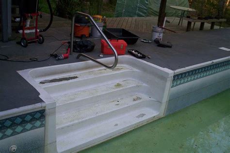 How To Fix Fiberglass Pool Steps