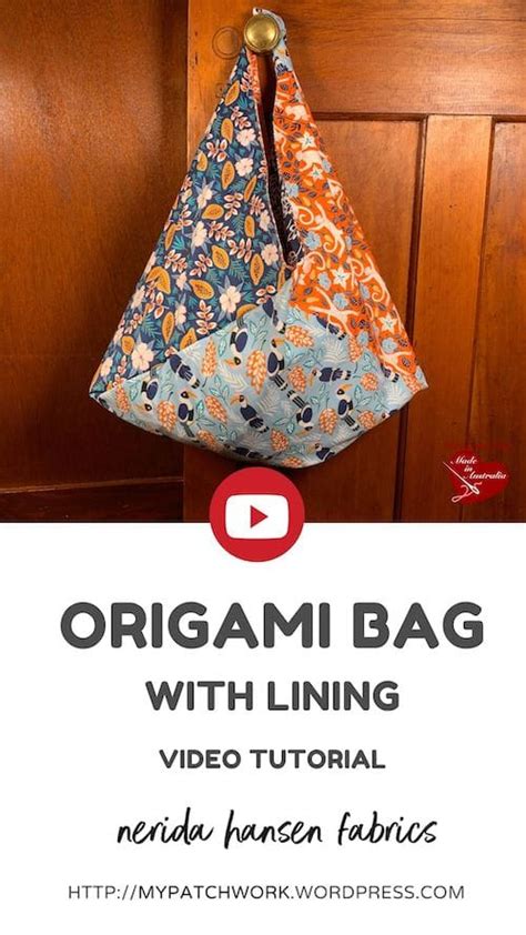 Origami Bag Tutorial Origami Bag Origami Tote Bag Patchwork Bags