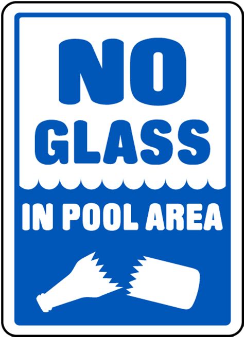 No Glass In Pool Area Sign Get 10 Off Now