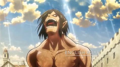 Eren Titan Roar In English Japanese And Italian From The Anime Attack