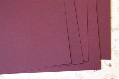 Maroon Papermill Colour Card Stock 240gsm Etsy