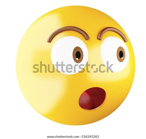3d Illustration Emoji Icon Surprised Emoji Stock Illustration 536243263
