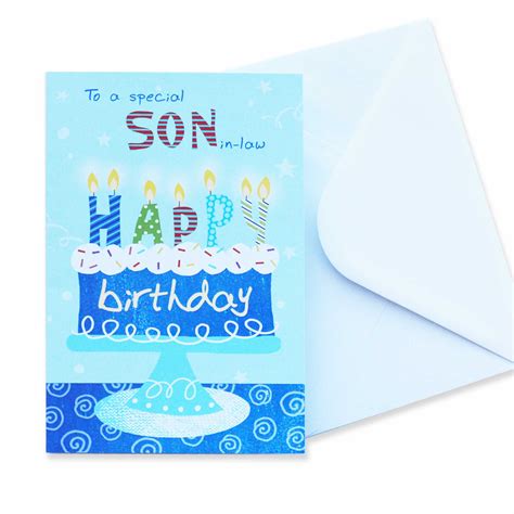 How tasty does that birthday cupcake look, right? Birthday Card Son In Law - Garlanna Greeting Cards
