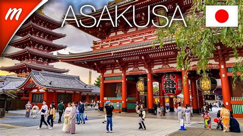 Tokyo Walking Tours Sensoji Temple And Downtown District Of Asakusa Youtube