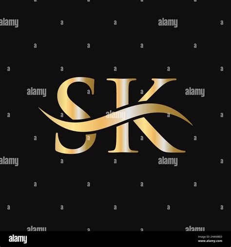 Letter Sk Logo Design Template Sk S K Letter Logo Modern Flat