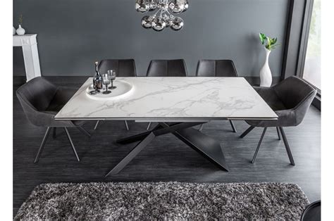 Table à manger extensible céramique 180-260 cm aspect marbre - Cbc-Meubles