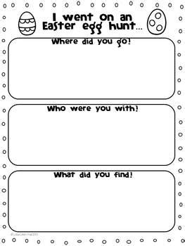 Writing prompts are both religious and secular. Easter Narrative Writing ~ I Went on an Easter Egg Hunt! {FREEBIE}