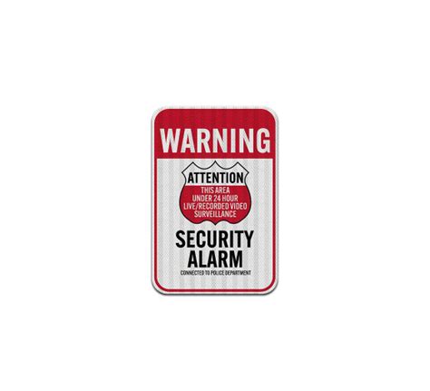 Shop For Security Alarm Warning Aluminum Sign Egr Reflective Best