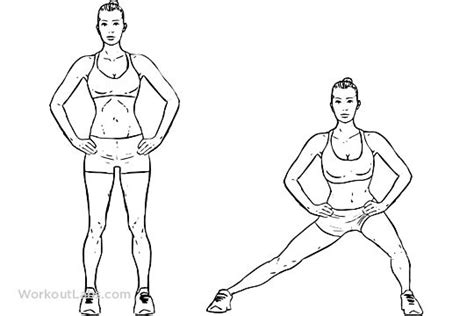 Bodyweight Side Steps Lateral Lunges Printable Workouts