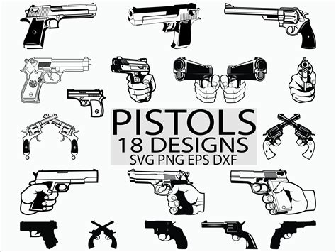Pistol Svg Gun Svg Revolver Svg Gun Logo Pistols Svg Weapon Svg Gun