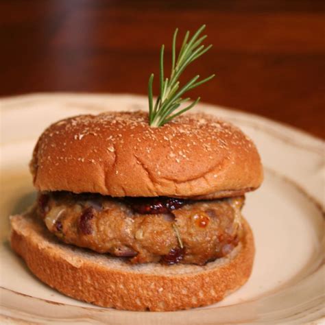 Turkey Burgers With Brie Cranberries And Fresh Rosemary Recipe