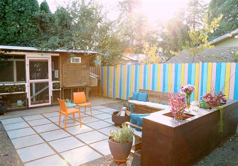 5our Colorful Small Space Patio Makeover With Before And After Photos