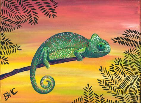Mr Chameleon Painting By Becca Vancompernolle Fine Art America