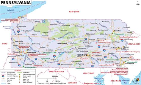 Pennsylvania Map Printable Map Of Pennsylvania Map Of Pa