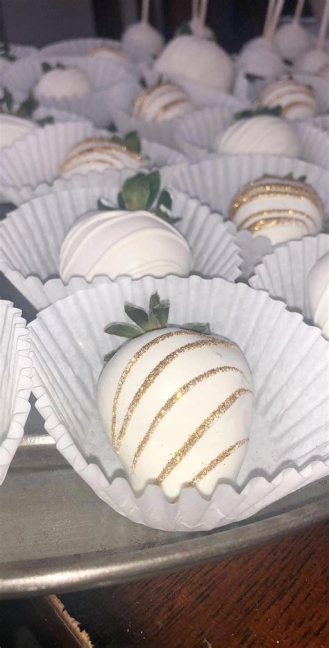 White Chocolate Covered Strawberries With Gold Drizzle Chocolateco