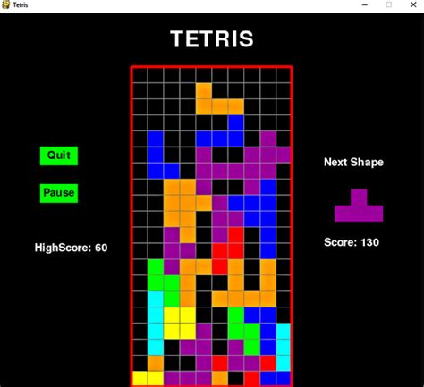 Github Pouliosetetrisgame A 2d Tetris Game