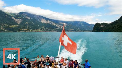 Lake Brienz Boat Tour Switzerland 4k Embark On A Breathtaking