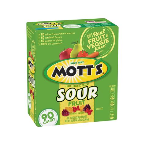 Branded Motts Sour Fruit Snacks 08 Oz 90 Ct Pack Of 1 Walmart