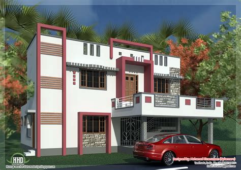 South Indian Model Minimalist 1050 Sq Ft House Exterior Design Kerala