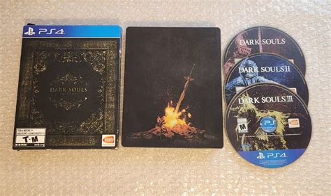 Dark Souls Trilogy Discs Steelbook Ps4 Us Version 1 2 3 I Ii Iii