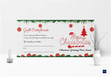 With a template gift certificate creation needn't take hours. Christmas Certificate Template | CertificateTemplateGift.com