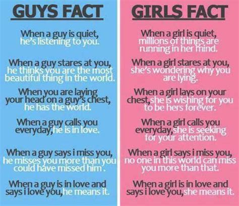 True Daily Quotes 6 Facts About Guys N Girls